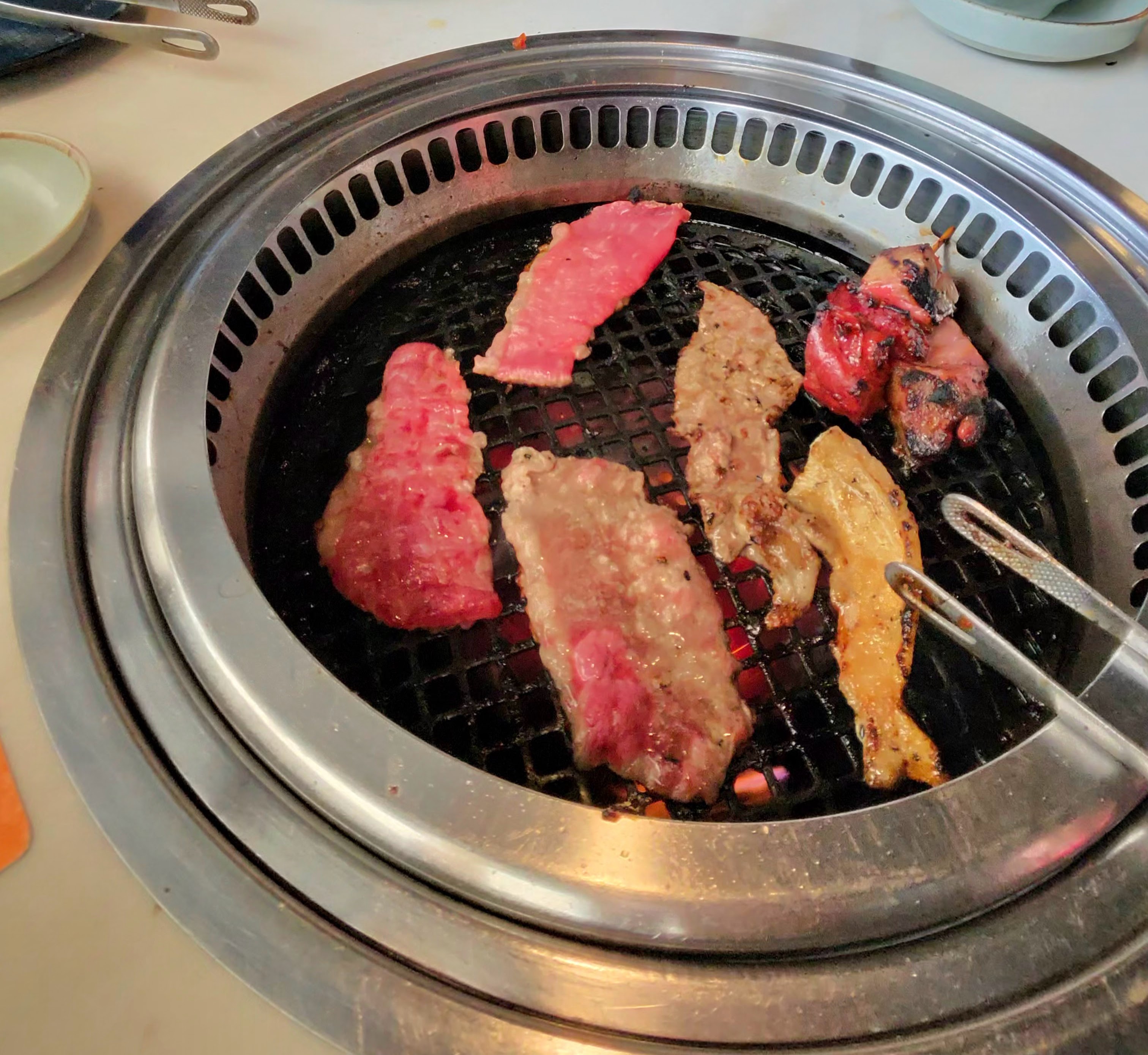Korean BBQ grill at Kale's Hale